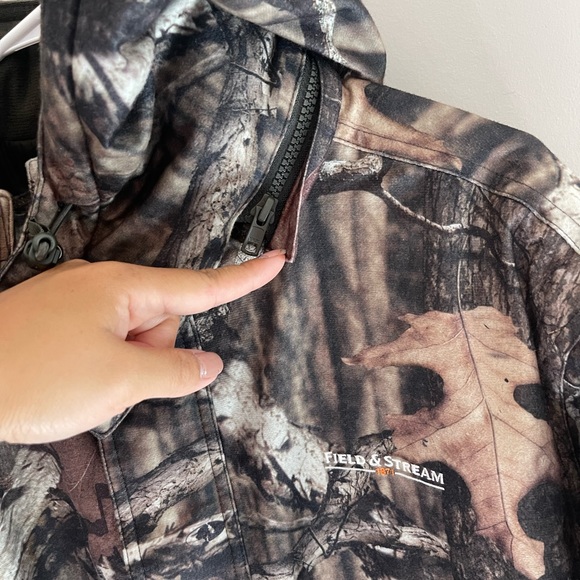 Field & Stream Real Tree Camouflage Hunting Outdoor Jacket with Hood Men Medium - Picture 11 of 14